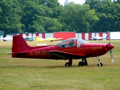 G-ORJW Laverda F8L Falco IV , takeoff from Hilversum Airport (ICAO EHHV), photo2