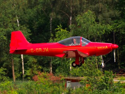 G-ORJW Laverda F8L Falco IV , landing at Hilversum Airport (ICAO EHHV), photo3