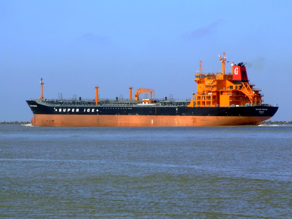 Gotland Carolina p6 leaving Port of Rotterdam, Holland 08-Mar-2007