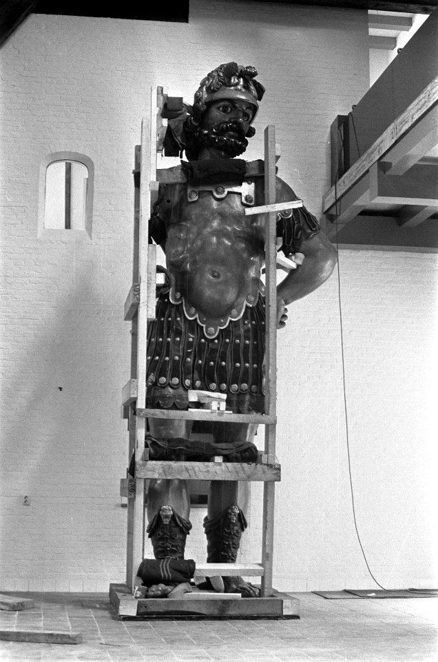 Goliath in het Amsterdams Historisch Museum (voormalig Burgerweeshuis) in de ste, Bestanddeelnr 922-8129