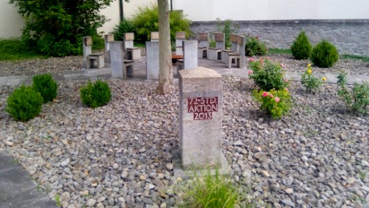Grünsfeld Gedenkstein 72-Stunden-Aktion