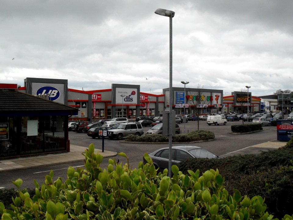 Goldstone Retail Park (site of Goldstone Ground), Old Shoreham Road, Hove (February 2011)