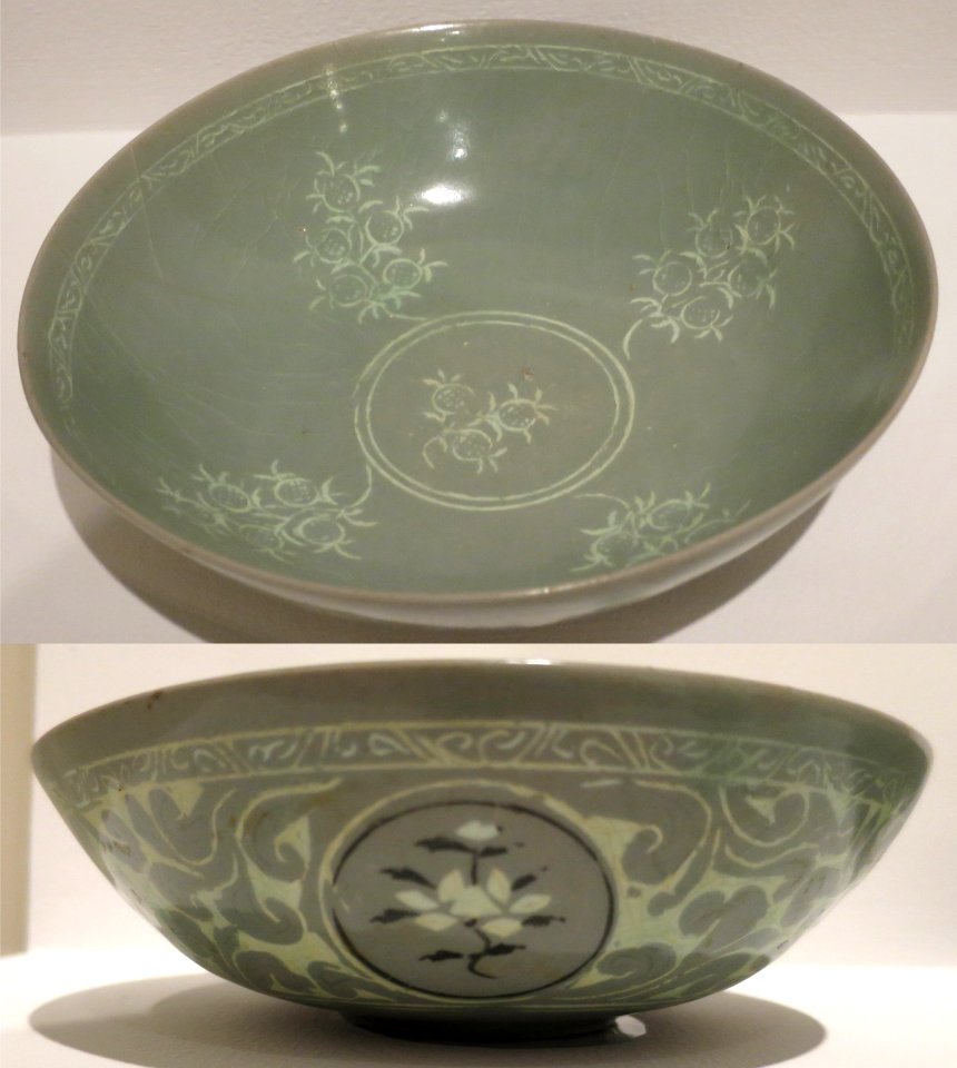Goryeo dynasty bowl with lychee design, Honolulu Museum of Art 4146.1