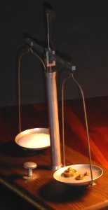 Goldwaage aus einer Silberschmiede