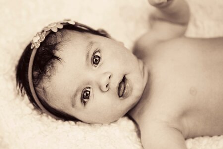 Hairband new born infant photo