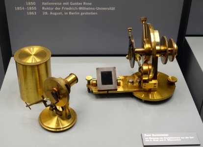 Goniometers, Messung von Kristallwinkeln, from the time of G. Rose and E. Mitscherlich - Museum fur Naturkunde, Berlin - DSC09909
