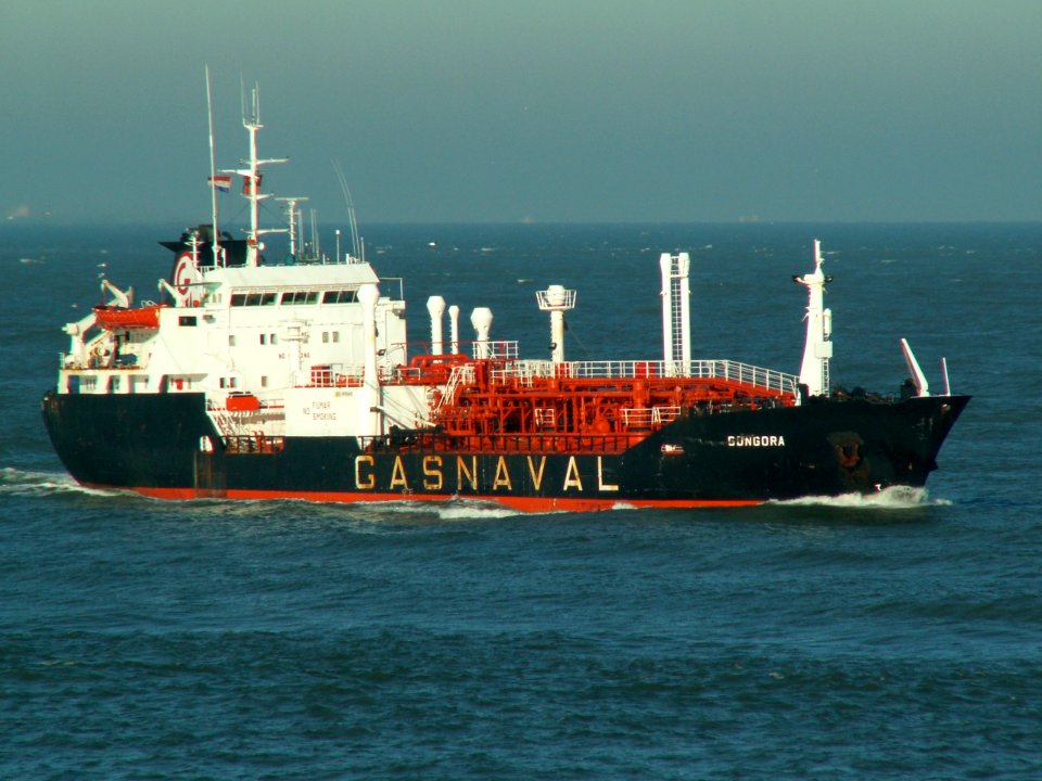 Gongora IMO 8515465 approaching Port of Rotterdam, Holland 29-Jan-2006