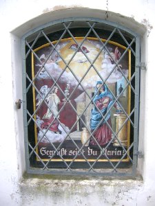 Gottesackergasse Eichstätt -Gartenmauer Angelus-Andachtsbild
