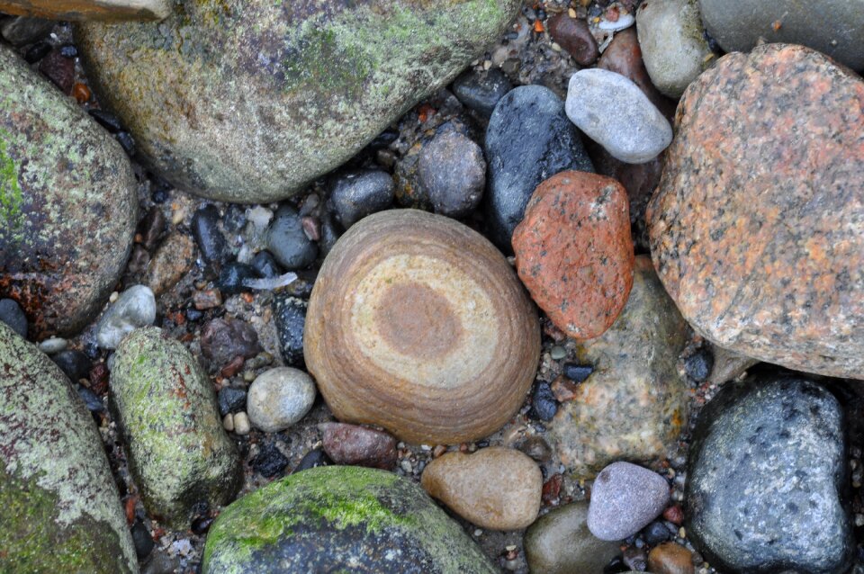 Beach stones baltic sea