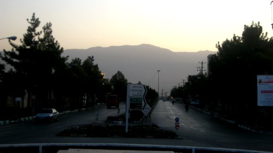 Golha blv - north view of Azadi sq - morning - Nishapur 1