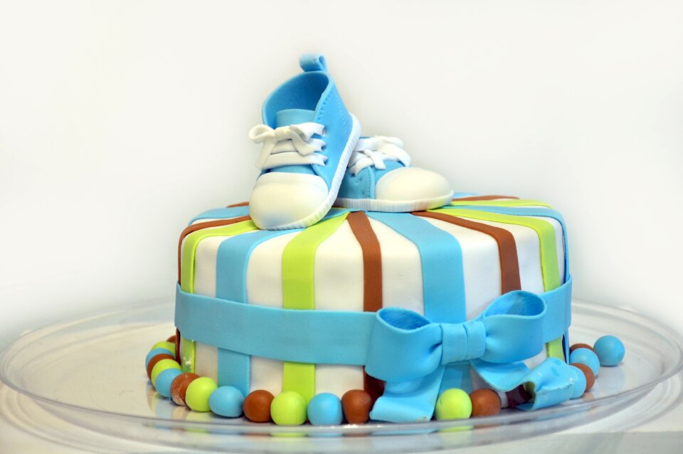 Cake baby shower shoe baby