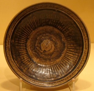 Glazed stoneware dish from Thailand, Sankampaeng ware, 15th century, HAA photo