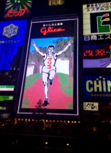 Glico sign at night, 25th October 2014 (11) photo