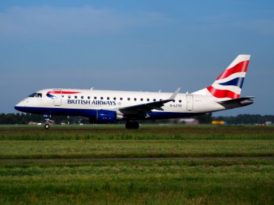 G-LCYD BA CityFlyer Embraer ERJ-170STD (ERJ-170-100) takeoff from Schiphol (AMS - EHAM), The Netherlands, 11june2014, pic-2