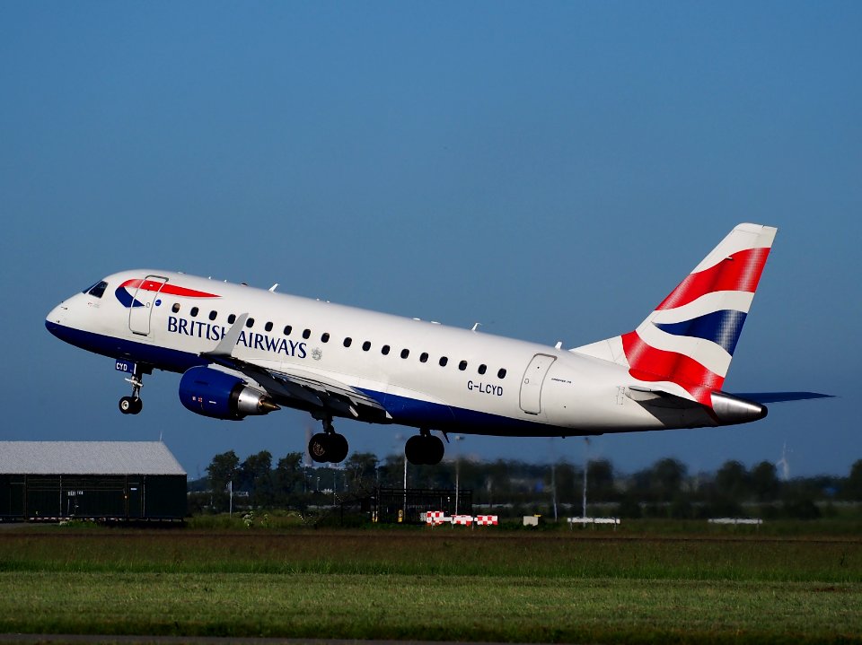 G-LCYD BA CityFlyer Embraer ERJ-170STD (ERJ-170-100) takeoff from Schiphol (AMS - EHAM), The Netherlands, 11june2014, pic-4