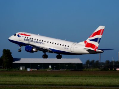 G-LCYD BA CityFlyer Embraer ERJ-170STD (ERJ-170-100) takeoff from Schiphol (AMS - EHAM), The Netherlands, 11june2014, pic-5