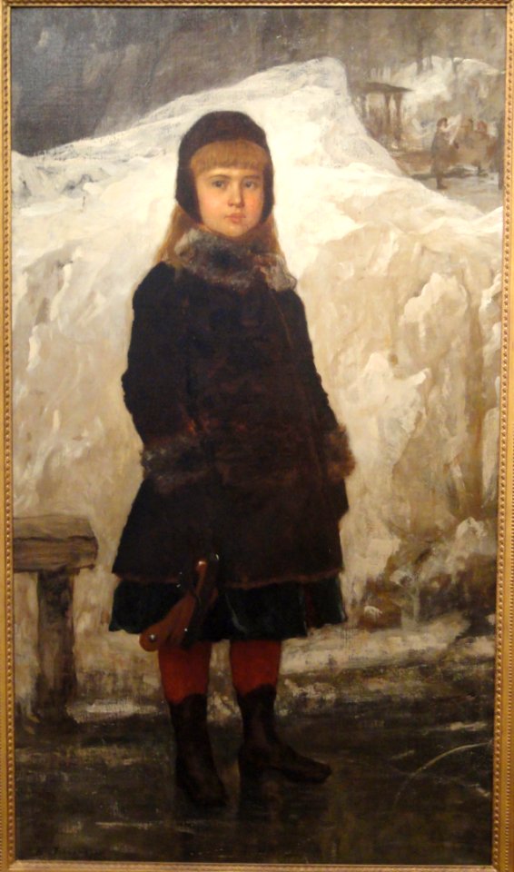 Girl with Skates, Eastman Johnson, 1880 - Museum of Fine Arts, Springfield, MA - DSC03926