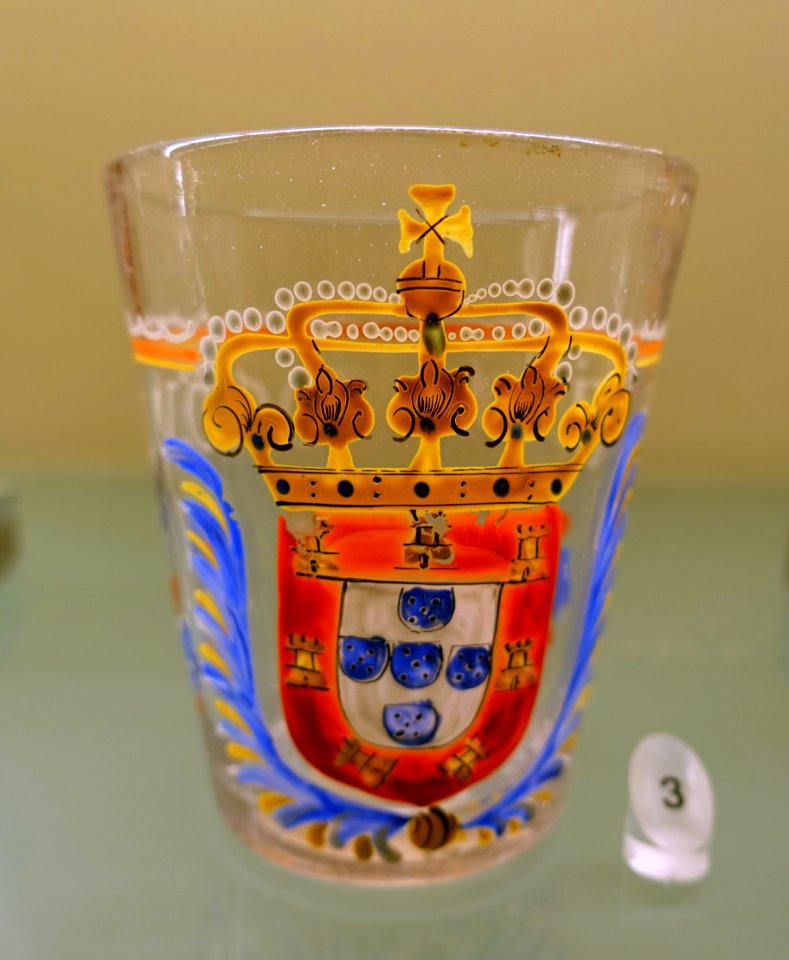 Glass, probably Factory of Coina, 1800-1850, glass, enamel - Museu Nacional de Soares dos Reis - Porto, Portugal - DSC00608