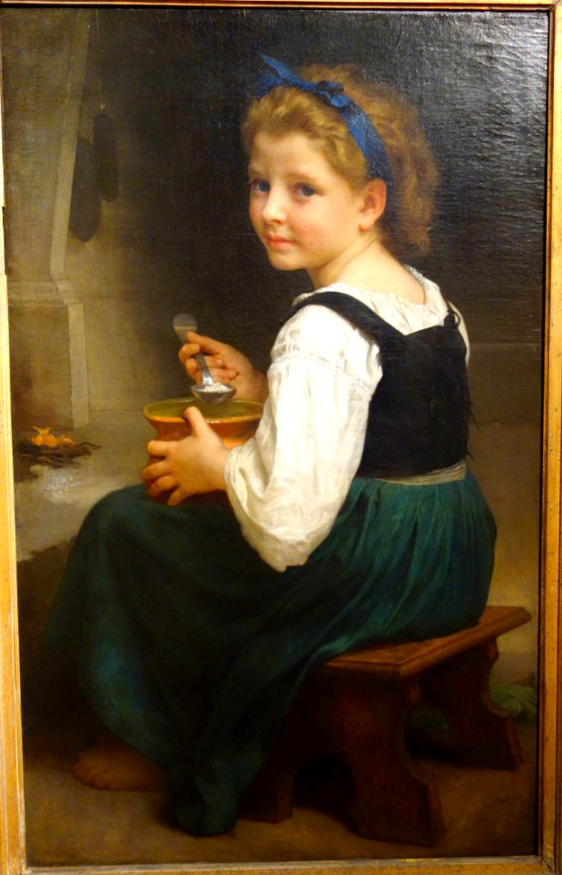 Girl Eating Porridge by Adolphe William Bouguereau, 1874, oil on canvas - Cincinnati Art Museum - DSC04374