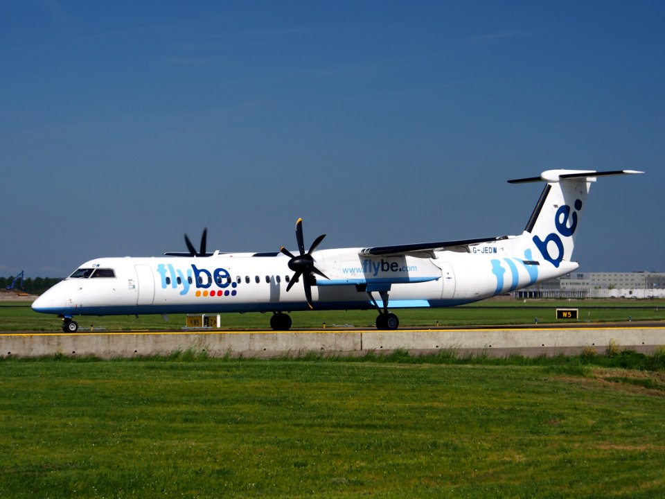 G-JEDW Flybe Dash 8 at Schiphol (AMS - EHAM), The Netherlands, 16may2014, pic-1