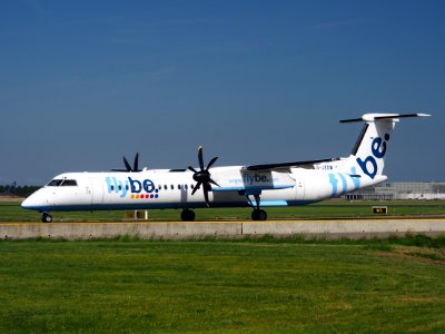 G-JEDW Flybe Dash 8 at Schiphol (AMS - EHAM), The Netherlands, 16may2014, pic-1