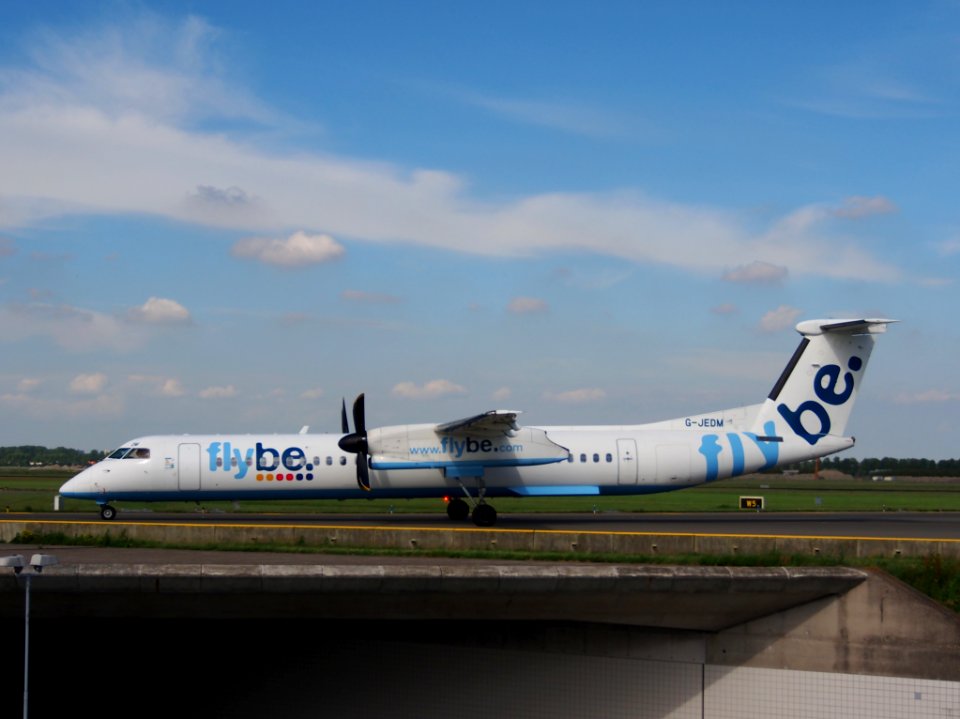 G-JEDM De Havilland Canada DHC-8-402Q Dash 8 Flybe taxiing at Schiphol (AMS - EHAM), The Netherlands, 18may2014, pic-2