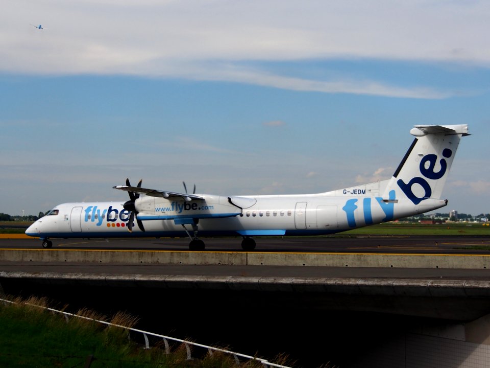 G-JEDM De Havilland Canada DHC-8-402Q Dash 8 Flybe taxiing at Schiphol (AMS - EHAM), The Netherlands, 18may2014, pic-3