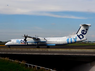 G-JEDM De Havilland Canada DHC-8-402Q Dash 8 Flybe taxiing at Schiphol (AMS - EHAM), The Netherlands, 18may2014, pic-3