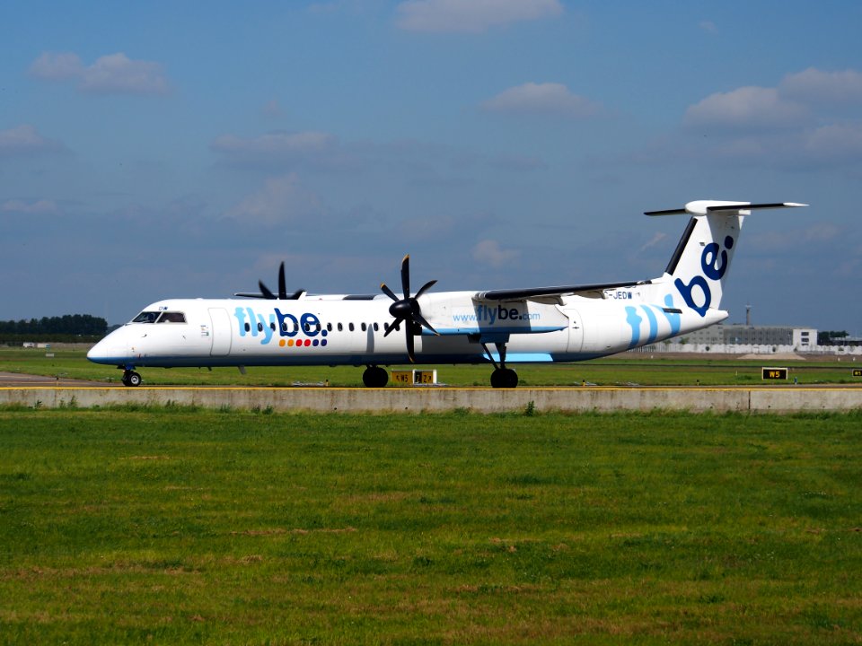 G-JEDW Flybe De Havilland Canada DHC-8-402Q Dash 8 taxiing at Schiphol (AMS - EHAM), The Netherlands, 18may2014, pic-2