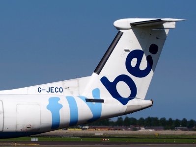 G-JECO Flybe De Havilland Canada DHC-8-402Q Dash 8 taxiing at Schiphol (AMS - EHAM), The Netherlands, 18may2014, pic-2