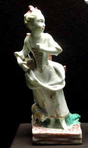 Girl with a Mousetrap, c. 1772-1775, Bristol China Manufactory, hard-paste porcelain, overglaze enamels, gilding - Gardiner Museum, Toronto - DSC00755 photo
