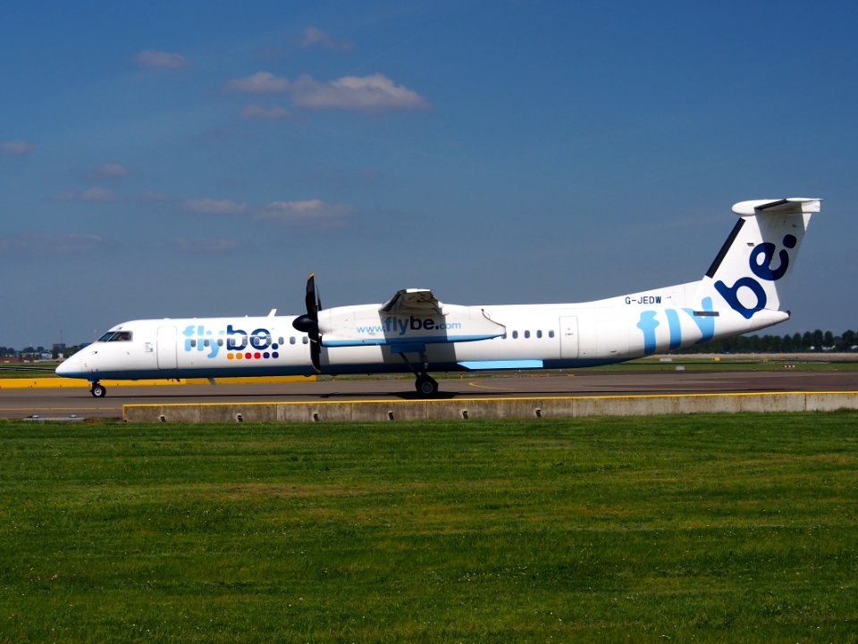 G-JEDW Flybe Dash 8 at Schiphol (AMS - EHAM), The Netherlands, 16may2014, pic-2