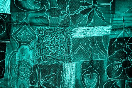 Blue turquoise fabric