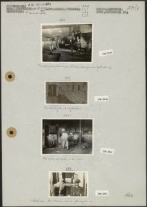 Glasindustrie; vensterglasfabricage, het aandragen van cilinders, Bestanddeelnr 256-3939