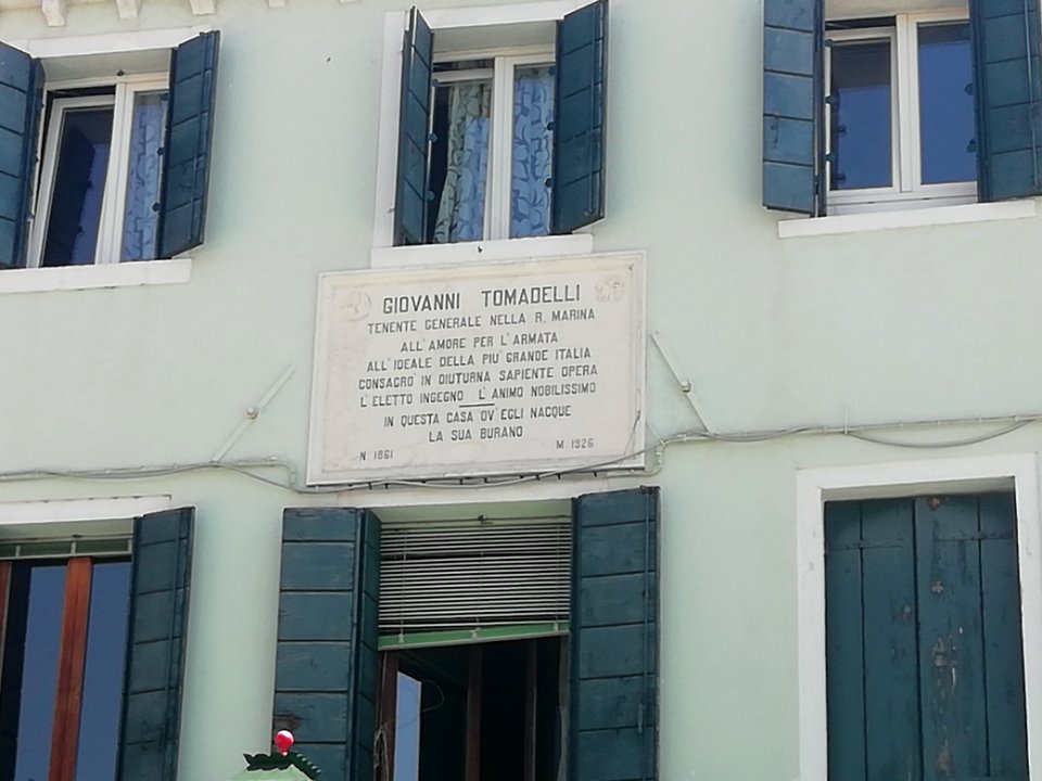 Giovanni Tomadelli Plaque Burano