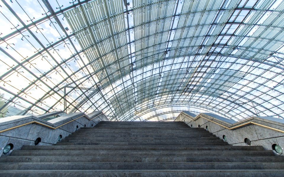 Glashalle Neue Messe Leipzig (3) - Treppe