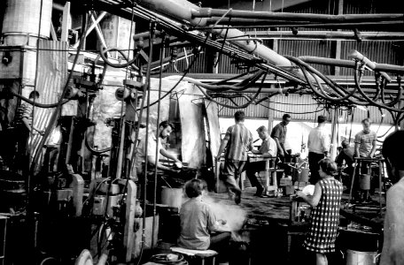 Glass factory in Finland, 1968