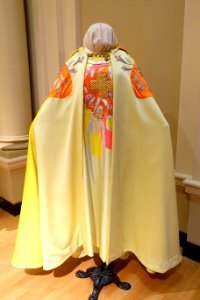 Glory Cope, Chasuble, and Stole, worn by 6th Dean of Grace Cathedral on January 7, 1979, German fabric with Japan gold, gold & silver tissue, silk floss - Saint Ignatius Church, San Francisco, CA - DSC02563 photo