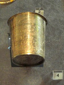 Goblet with decoration of Swedish army crossing the Rhine at Oppenheim on 7 December 1631, silver, by Anders Michel, Nuremberg 1631-1648 - National Museum of Finland - DSC04288