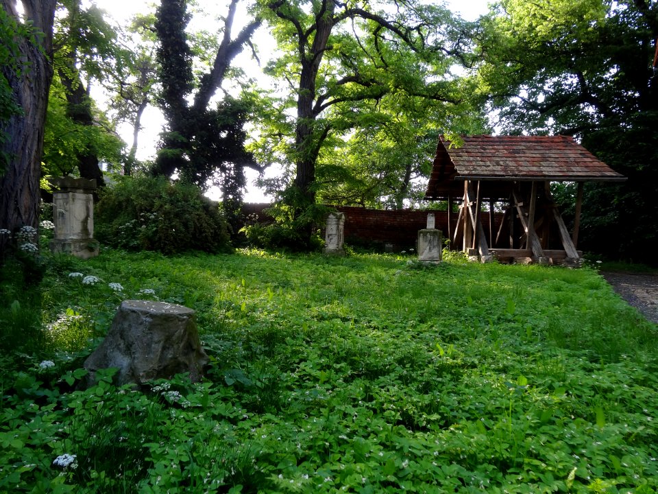 Glockenstuhl und Grabsteine in Kleinmölsen