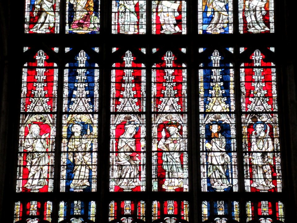 Gloucester Cathedral, east widow, detail 01