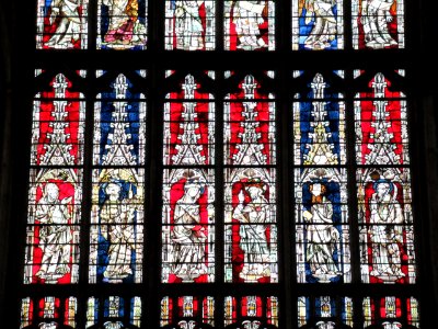Gloucester Cathedral, east widow, detail 01