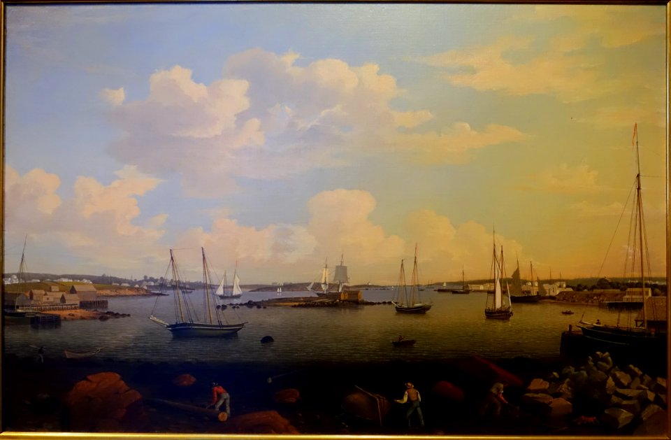 Gloucester Harbor, by Fitz Henry Lane, 1847, oil on canvas - Cape Ann Museum - Gloucester, MA - DSC01150
