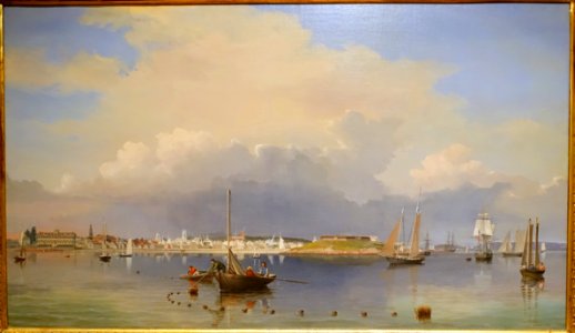 Gloucester Harbor, by Fitz Henry Lane, 1852, oil on canvas - Cape Ann Museum - Gloucester, MA - DSC01203