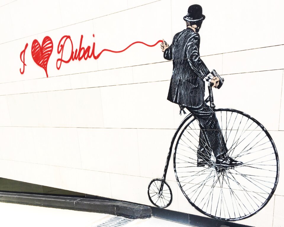 Dubai city walk graffiti