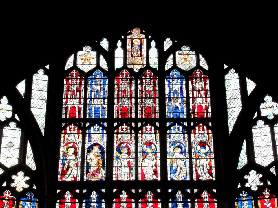 Gloucester Cathedral, east widow, detail 02
