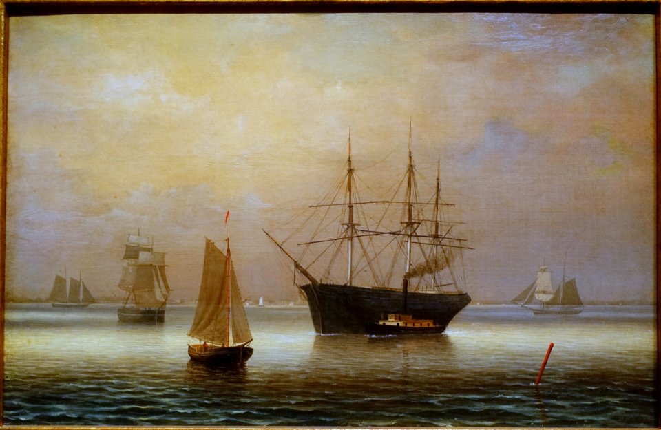 Gloucester Harbor, by Fitz Henry Lane, 1859, oil on canvas - Cape Ann Museum - Gloucester, MA - DSC01164