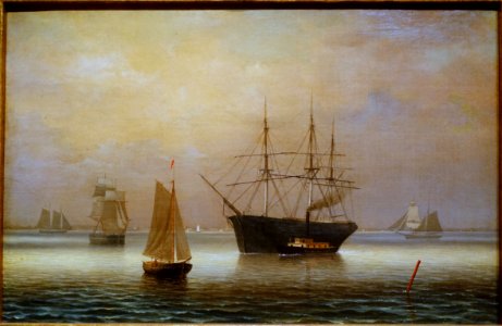Gloucester Harbor, by Fitz Henry Lane, 1859, oil on canvas - Cape Ann Museum - Gloucester, MA - DSC01164