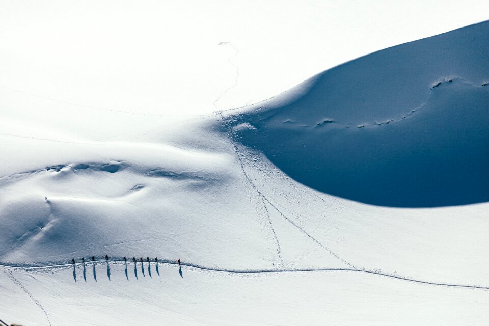Expedition skiing cross country skiing