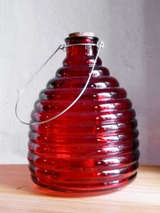 Decoration red glass hang